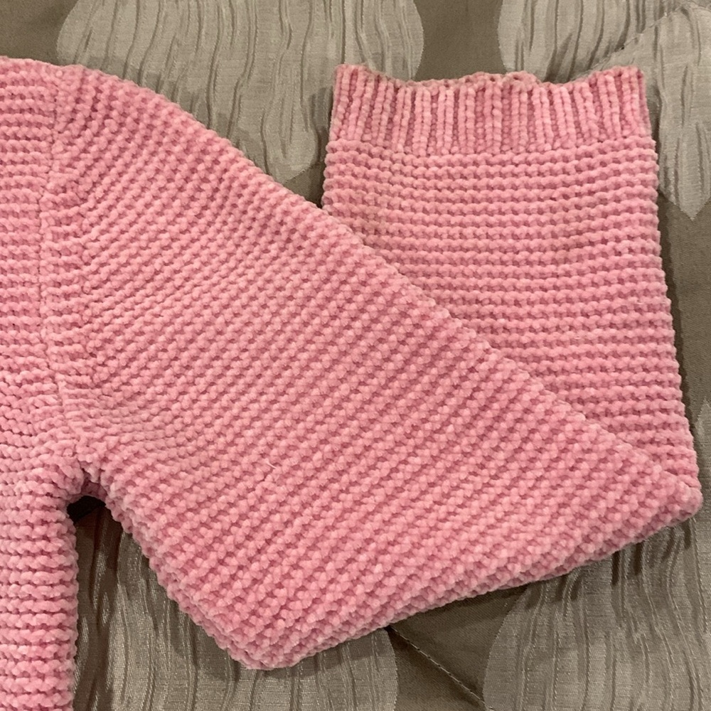 Kid’s Clothe’s  Pink Sweater Girls size 7/8 Velour - Picture 10 of 10